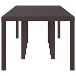 vidaXL Table de jardin pour repas Marron 300 x 100 x 73 cm polyrotin