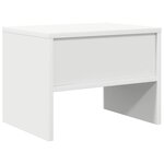 vidaXL Table de chevet Blanc 40x30x30 cm Bois d'ingénierie