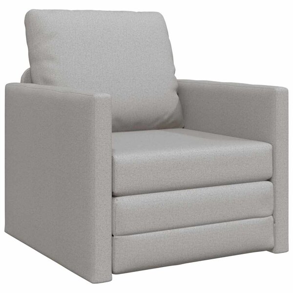 vidaXL Canapé-lit avec coussin Gris nuage 74 x 77 x 81 cm tissu