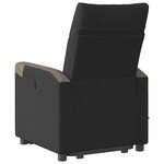 vidaXL Fauteuil inclinable de massage électrique Noir Tissu