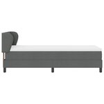Lit Box Spring vidaXL avec Matelas Gris Foncé 80x200 cm Tissu
