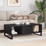 vidaXL Table basse Chêne noir 104 x 60 x 35 cm Bois d'ingénierie