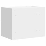 vidaXL Table de chevet murale blanc 45x30x35 cm