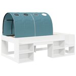 vidaXL Lit haut pour enfants avec rangement Blanc et bleu clair