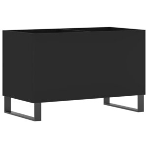 vidaXL Armoire à disques noir 74 5x38x48 cm bois d'ingénierie