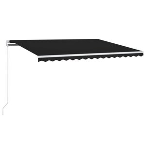 vidaXL Auvent manuel rétractable avec LED 400x300 cm Anthracite
