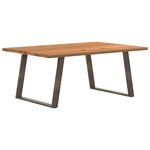 vidaXL Table à manger marron clair bois de chêne massif rectangulaire