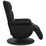 vidaXL Fauteuil inclinable avec repose-pieds noir similicuir