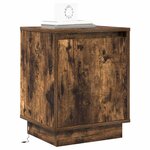 vidaXL Cabinet de chevet avec 2 Pièces Chêne fumé 39 x 34.5 x 50 cm