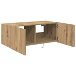 Buffet TV vidaXL avec lumières LED Chêne Artisan 80x35x31 cm