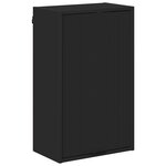 vidaXL Cabinet de salle de bain Montage mural Noir 39 x 23 5 x 65 cm