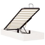 vidaXL Cadre de lit ottoman avec rangement Blanc 100 x 200 cm