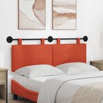 vidaXL Tête de lit suspendue Rouge orange Tissu en velours côtelé