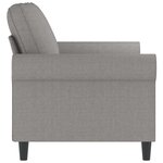 vidaXL Canapé à 2 places Gris clair 120 cm Tissu