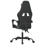 vidaXL Chaise de jeu pivotante Noir et blanc Similicuir