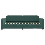 vidaXL Lit de jour avec gigogne et tiroirs vert foncé 80x200cm velours