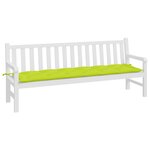 vidaXL Coussin de banc de jardin vert brillant 200x50x7cm tissu oxford