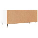 vidaXL Meuble TV blanc brillant 100x34 5x44 5 cm bois d'ingénierie
