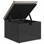 vidaXL Salon de jardin 8 Pièces avec coussins noir résine tressée