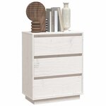 vidaXL Buffet Blanc 60x34x75 cm Bois massif de pin