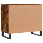 vidaXL Armoire à chaussures Chêne fumé 70x36x60 cm Bois d'ingénierie
