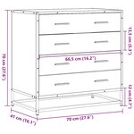vidaXL Commode chêne marron 70x41x70 cm bois d'ingénierie