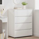 vidaXL Armoires de rangement 2 Pièces Blanc brillant 80 x 48 x 105 cm