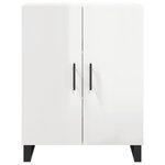 vidaXL Buffet Blanc brillant 69 5x34x90 cm Bois d'ingénierie