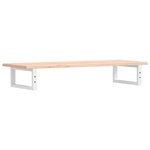 vidaXL Étagère de vasque murale acier et bois de chêne massif