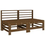 vidaXL Canapés centraux de jardin 2 Pièces marron miel bois de pin solide