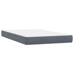 vidaXL Sommier à lattes de lit et matelas et LED gris foncé 120x220cm velours