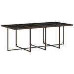 vidaXL Ensemble à manger de jardin avec coussins 13 Pièces marron rotin