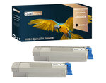 Qualitoner x2 toners 43324424 noir compatible pour oki