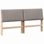 vidaXL Tête de lit capitonnée Taupe 200 cm Pin massif