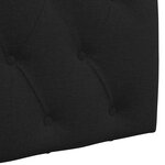 vidaXL Tête de lit suspendue Avec lumière LED Noir Tissu