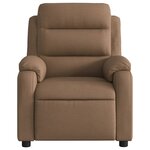 vidaXL Fauteuil de massage inclinable Marron Tissu