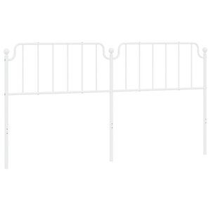 vidaXL Tête de lit de remplacement métal blanc 200 cm