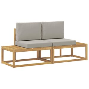 vidaXL Canapé d'extérieur en bout 2 Pièce Blanc Bois d'Acacia Massif