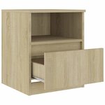 vidaXL Table de chevet chêne sonoma 40x40x50 cm bois d'ingénierie