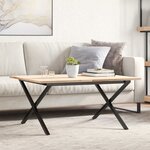 vidaXL Pieds de table basse cadre en X 80x70x43 cm acier