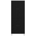 vidaXL Haut Armoire Chêne noir 69 5 x 34 x 180 cm Bois d'ingénierie