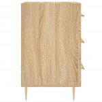 vidaXL Table de chevet chêne sonoma 40x40x66 cm bois d'ingénierie