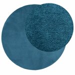 vidaXL Tapis OVIEDO à poils courts turquoise Ø 200 cm