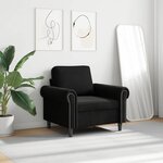 vidaXL Fauteuil Noir 60 cm Velours