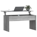 vidaXL Table basse Sonoma gris 102x50 5x52 5 cm Bois d'ingénierie