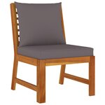 vidaXL Ensemble à manger de jardin avec coussins 11 Pièces bois d'acacia