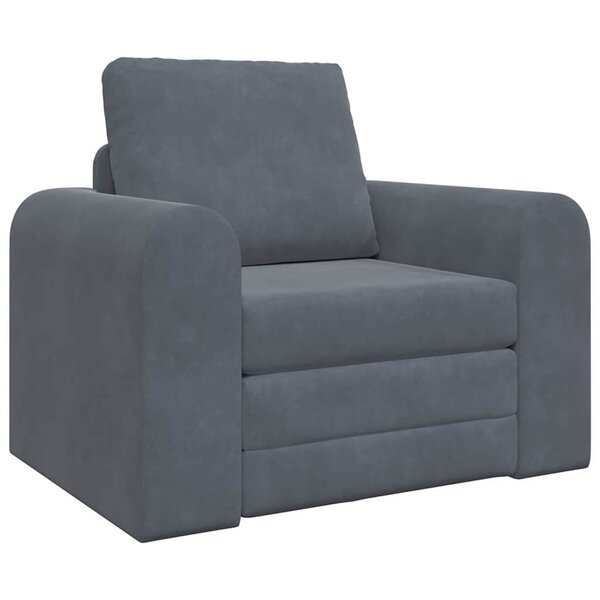 vidaXL Canapé-Lit Gris foncé 98 x 71 x 83 cm Velours