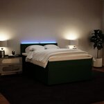 vidaXL Sommier à lattes de lit et matelas Vert foncé 140x200cm Velours