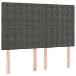 vidaXL Sommier à lattes de lit et matelas Gris foncé 140x200cm Velours
