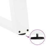 vidaXL Pieds de table basse en U  2 pièces  blanc  50 x (42-43) cm  acier